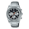 Reloj Edifice con esfera de color negro y exterior de acero en color plata.