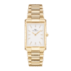 Reloj Daniel Wellington esfera en dorado y en blanco y exterior dorado.