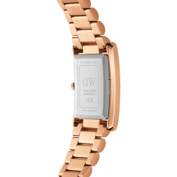 Reloj Daniel Wellington esfera en oro rosa y en blanco y exterior oro rosado.