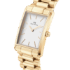 Reloj Daniel Wellington esfera en dorado y en blanco y exterior dorado.