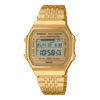 Reloj Casio Collection esfera dorada con esfera digital y exterior dorado.