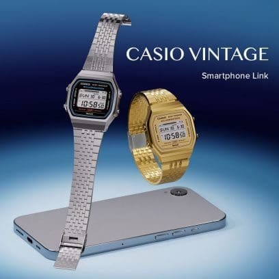 Reloj Casio Collection esfera plateada con esfera digital y exterior plateado.