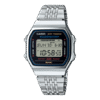 Reloj Casio Collection esfera plateada con esfera digital y exterior plateado.
