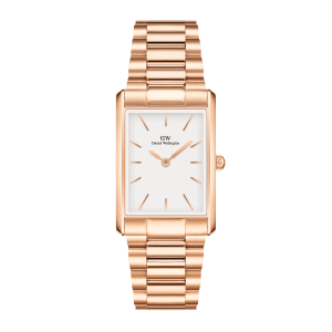 Reloj Daniel Wellington esfera en oro rosa y en blanco y exterior oro rosado.