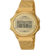 Reloj Casio A171WEMG-9AEF dorado con pantalla digital y diseño vintage.