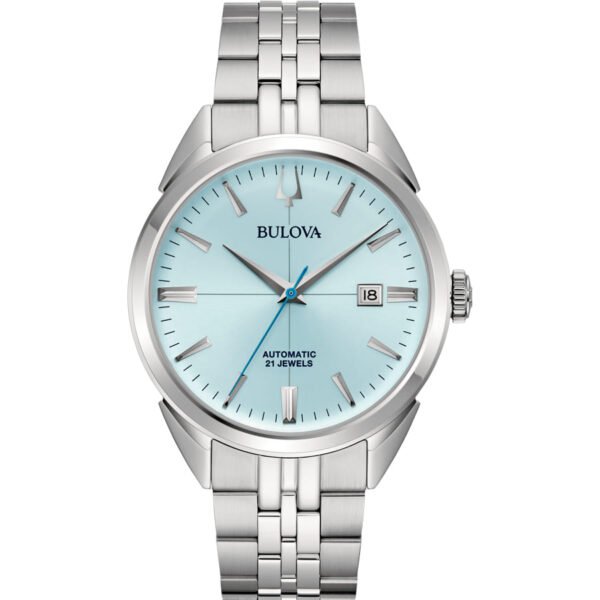 Reloj Bulova 96B423 Reloj Bulova 96B423 con cronógrafo y esfera azul.