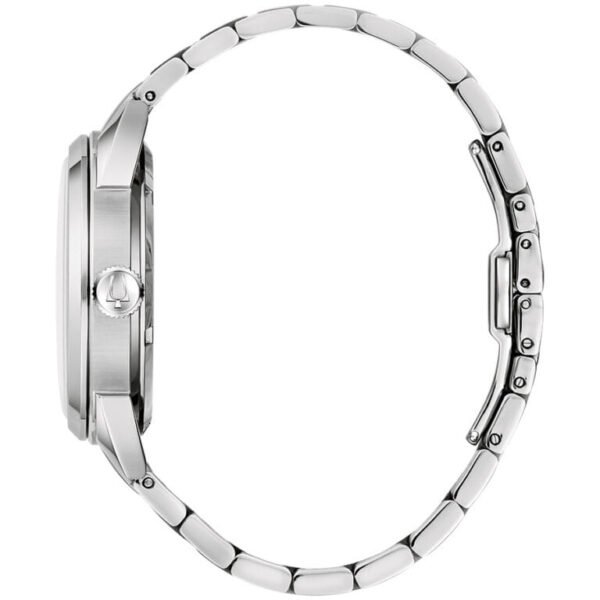 Brazalete de acero del Bulova 96B423 Brazalete de acero inoxidable del Bulova 96B423 con cierre desplegable.