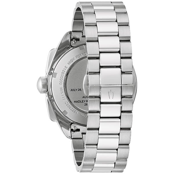 Detalle del brazalete del Bulova 96K115 Brazalete del Bulova 96K115 de acero inoxidable.