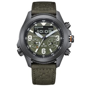 Reloj Citizen JV1005-02W con correa blanca y pantalla digital