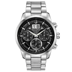 Reloj Bulova 96B319 con cronógrafo y brazalete de acero.