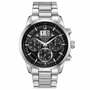 Reloj Bulova 96B319 con cronógrafo y brazalete de acero.