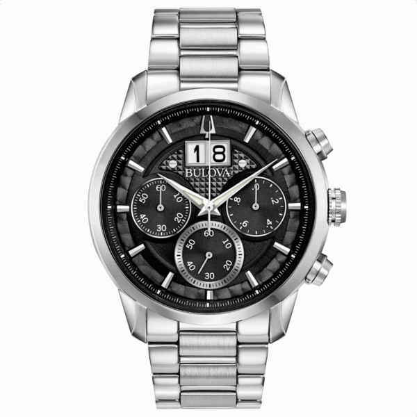 Reloj Bulova 96B319 Reloj Bulova 96B319 con cronógrafo y brazalete de acero.