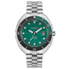 Reloj Bulova Oceanographer 96B322 con esfera verde visto desde el frente.