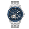 Bulova Marine Star 98A302 automático esfera azul.