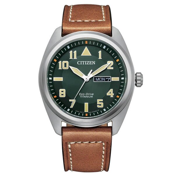 Esfera verde elegante Esfera verde del Citizen BM8560‑11X.