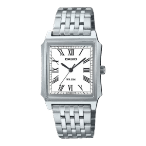 Esfera blanca con números romanos Esfera blanca con números romanos del Casio MTP‑B190D‑7BVEF