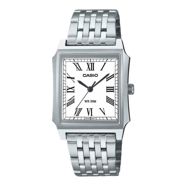 Esfera blanca con números romanos del Casio MTP‑B190D‑7BVEF