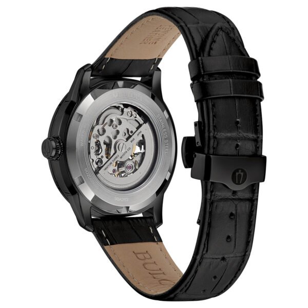 Detalle del mecanismo automático Bulova 98A283 Mecanismo automático visible del Bulova 98A283