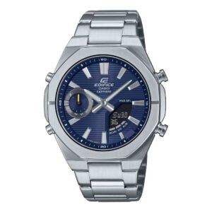 Esfera azul dual display del Casio Edifice ECB‑S10D‑2AEF