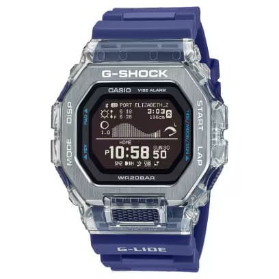 Vista frontal del reloj Vista frontal Casio G-Shock GBX-100S-2ER con pantalla MIP
