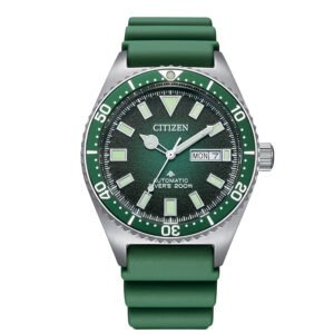Esfera verde del Citizen NY0121‑09X con bisel verde