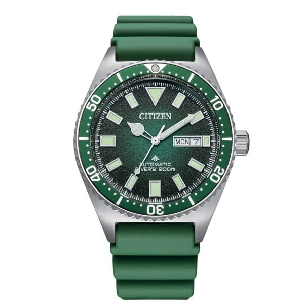 Esfera verde degradada y bisel verde NY0121-09X Esfera verde del Citizen NY0121‑09X con bisel verde