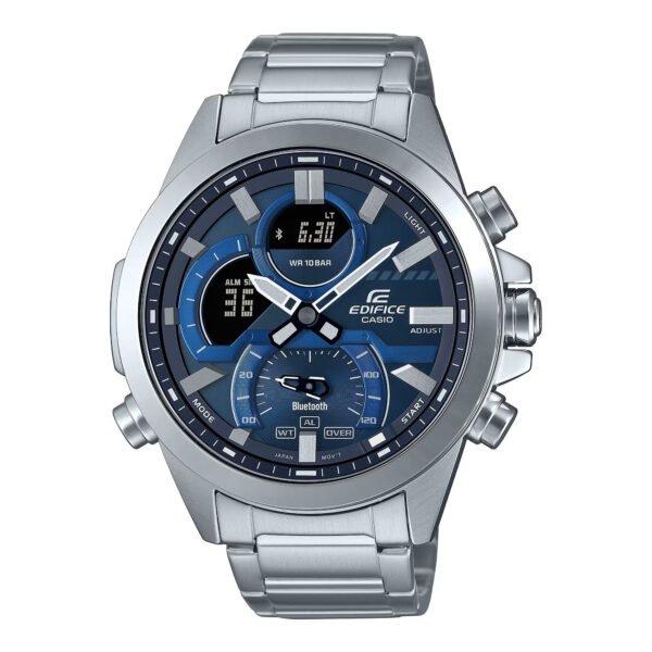 Casio Edifice ECB-30D-2AEF vista frontal esfera azul