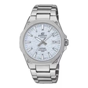 Esfera plateada efecto hielo del Casio Edifice EFR-S108DE-2AVUEF.