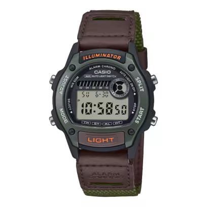 Pantalla digital con hora y fecha Pantalla digital del Casio W-220HF-3AVEF.