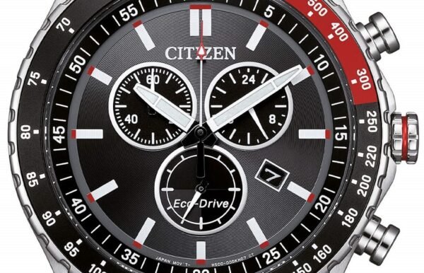 Esfera Reloj Citizen AT2566-88E Eco Drive cronógrafo hombre acero negro