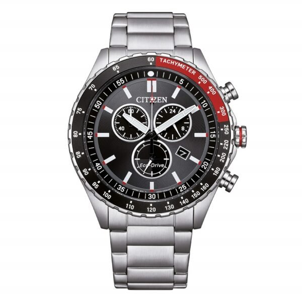 Reloj Citizen AT2566-88E Eco Drive cronógrafo hombre acero negro