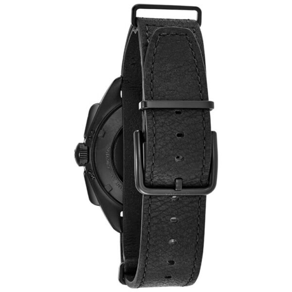 Bulova 98A186 Lunar Pilot con cronógrafo y brazalete negro trasera.