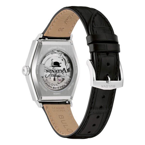Trasera del reloj Bulova 96B483 Frank Sinatra con esfera beige