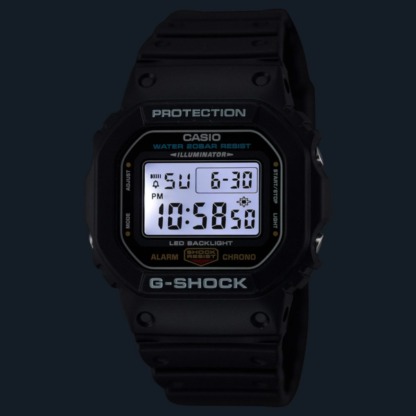 Reloj Casio G-SHOCK DW-5600UE-1ER luz