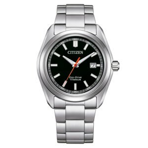 Reloj Citizen AW1900-50E vista frontal esfera negra