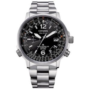 Reloj Citizen CB0230-81E vista frontal esfera negra