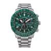 Citizen CB5004-59W frontal Reloj Citizen CB5004-59W vista frontal esfera verde caja de acero