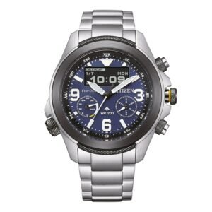 Reloj Citizen JV1006-51L Promaster Land vista frontal esfera azul Eco-Drive