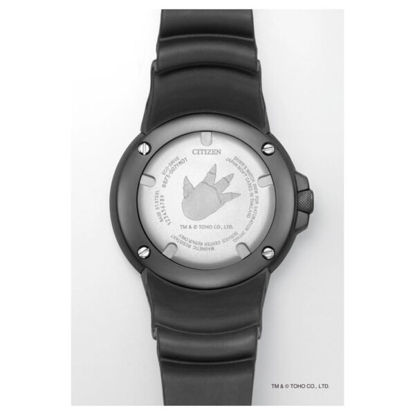 Reloj Citizen BJ8059-03Z Promaster Godzilla tapa trasera grabada