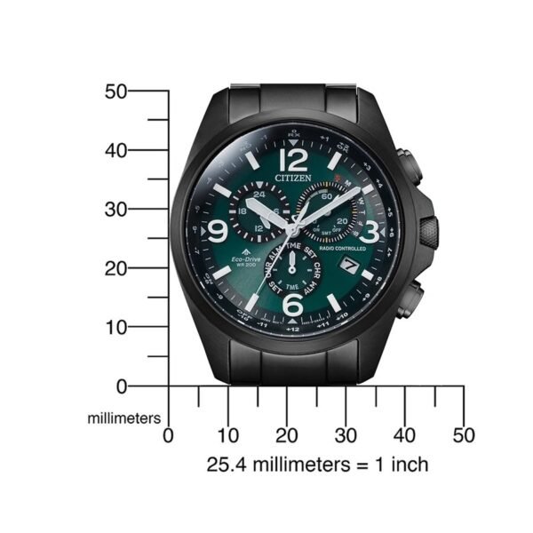Citizen CB5925-82X detalle Reloj Citizen CB5925-82X detalle esfera verde y bisel