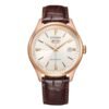 Reloj Citizen NH8393-05A vista frontal esfera blanca correa marrón