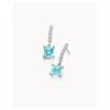 Pendientes Lecarré Ocean oro blanco topacio azul Pendientes Lecarré Ocean oro blanco topacio azul y diamantes vista frontal