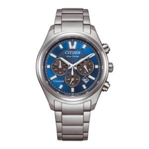 Reloj Citizen CA4750-51L vista frontal esfera azul