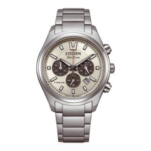 Reloj Citizen CA4750-51A vista frontal esfera plateada