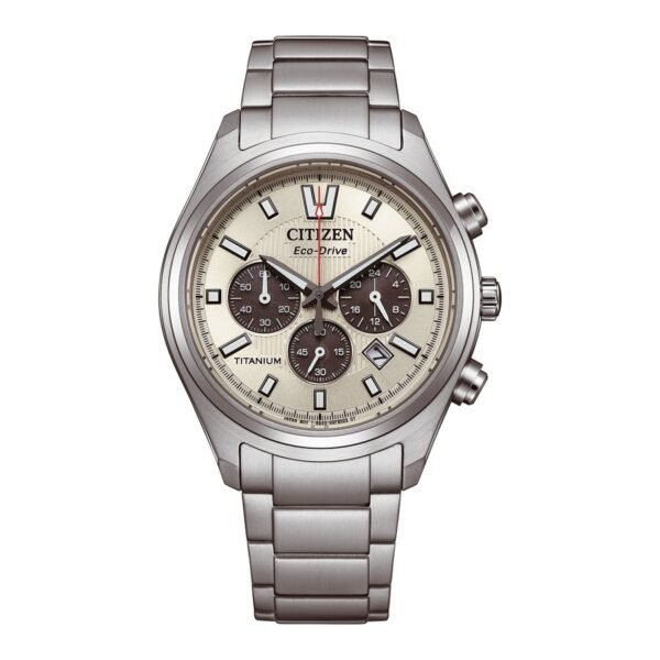 Reloj Citizen CA4750-51A vista frontal esfera plateada
