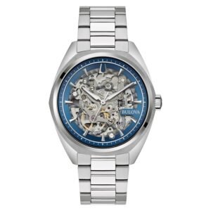 Reloj Bulova 96A292 Classic esfera azul esqueleto vista frontal