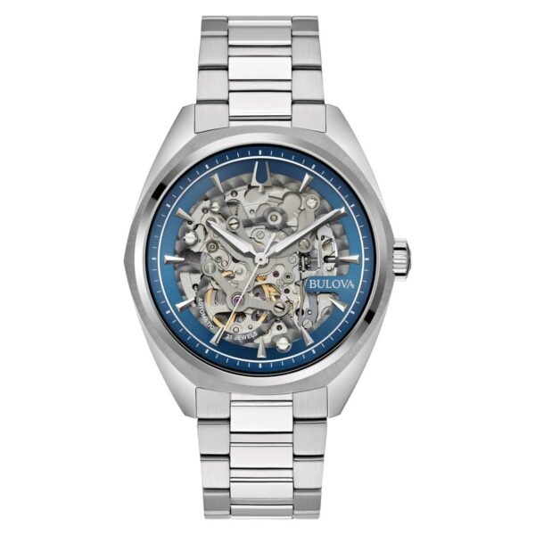 Reloj Bulova 96A292 Classic esfera azul esqueleto vista frontal