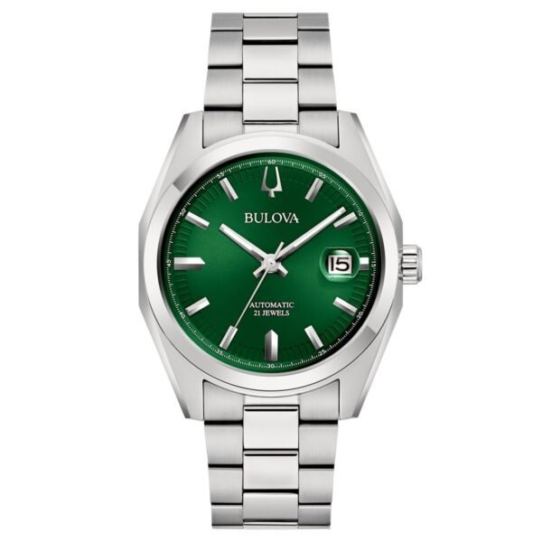 Reloj Bulova 96B429 Surveyor esfera verde vista frontal