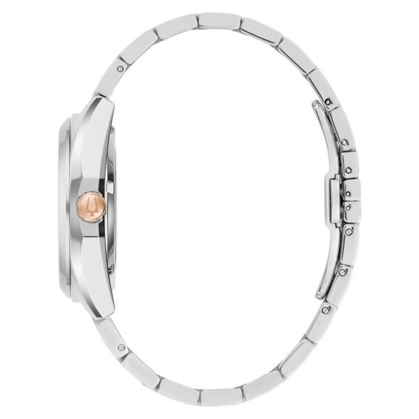 Reloj Bulova 98B422 Surveyor vista lateral brazalete de acero