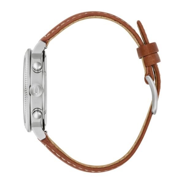 Reloj Bulova 96B482 Military vista lateral correa de piel